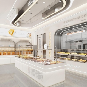 现代烘焙蛋糕店3D模型下载